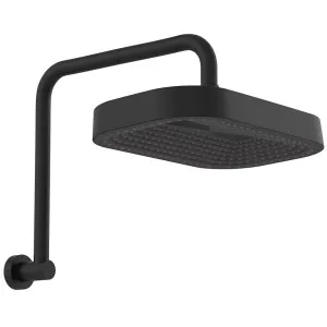 Kuro Gooseneck Shower Arm Set, Soft Square Head, Matte Black by Fienza, a Shower Heads & Mixers for sale on Style Sourcebook