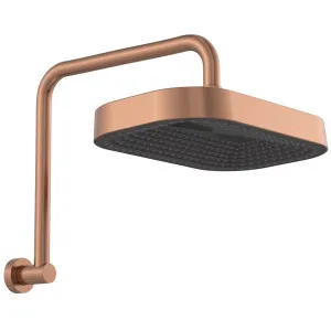Kuro Gooseneck Shower Arm Set, Soft Square Head, Brushed Copper by Fienza, a Shower Heads & Mixers for sale on Style Sourcebook