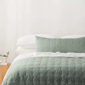 Vintage Coverlet - Softwash Cotton, Double/Queen, Green - Canningvale by Canningvale_Vintage, a Sheets for sale on Style Sourcebook