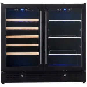 KingsBottle 34 Bottle Dual Zone Under Bench Wine Fridge KB190BW-BLK by KingsBottle, a Wine Fridges for sale on Style Sourcebook