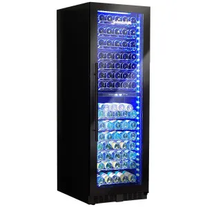 Schmick Upright Dual Zone Black Glass Door Wine Refrigerator Black BD425D-B by Schmick, a Wine Fridges for sale on Style Sourcebook