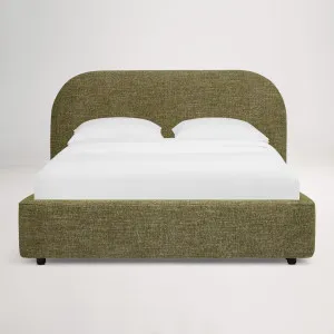 Arlo Storage Double Bed (Curved Headboard) Frame, Green, by Lounge Lovers by Lounge Lovers, a Beds & Bed Frames for sale on Style Sourcebook