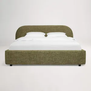 Arlo Storage King Bed (Curved Headboard) Frame, Green, by Lounge Lovers by Lounge Lovers, a Beds & Bed Frames for sale on Style Sourcebook