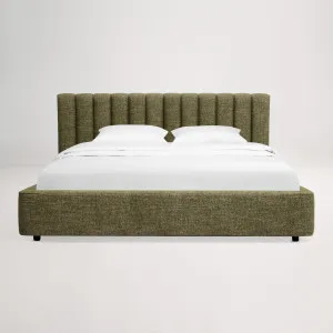 Arlo Storage King Bed (Tufted Headboard) Frame, Green, by Lounge Lovers by Lounge Lovers, a Beds & Bed Frames for sale on Style Sourcebook