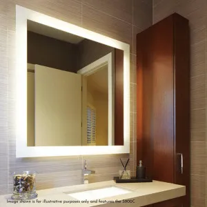Thermogroup Ablaze 900x750x45 57W Backlit Rectangle Bathroom Mirror with Demister - Cool Light S759C by Thermogroup, a Mirrors for sale on Style Sourcebook
