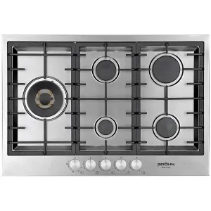 Brohn 75 cm Gas Cooktop Stainless Steel BRGC756SSF by Brohn, a Cooktops for sale on Style Sourcebook