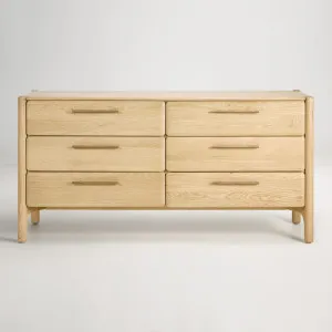 Soma 6 Drawer Dresser Cabinet, Oak, by Lounge Lovers by Lounge Lovers, a Cabinets, Chests for sale on Style Sourcebook
