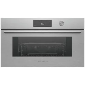 Fisher & Paykel Series 9 76cm Contemporary Compact Combi-Microwave Oven with Air Fry Silver OM76NCUDX3 by Fisher & Paykel, a Microwave Ovens for sale on Style Sourcebook