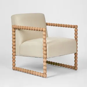 Bobbin Oak ArmChair Natural/Linen by Florabelle Living, a Chairs for sale on Style Sourcebook