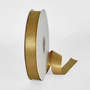 Old Gold Double Sided Satin Ribbon 25mm 100yards - P690 by JMC FLORALS, a Plants for sale on Style Sourcebook