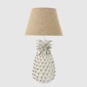 Pineapple Ceramic Table Lamp Base White- Base Only by Emac & Lawton, a Table & Bedside Lamps for sale on Style Sourcebook