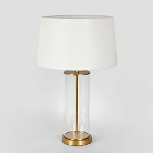Iris Glass Table Lamp Base Antique Brass- Base Only by Emac & Lawton, a Table & Bedside Lamps for sale on Style Sourcebook