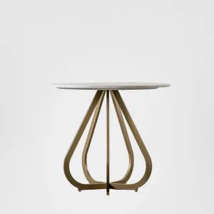 Moorgate Dining Table Gold 90cm by Gallery Home, a Dining Tables for sale on Style Sourcebook