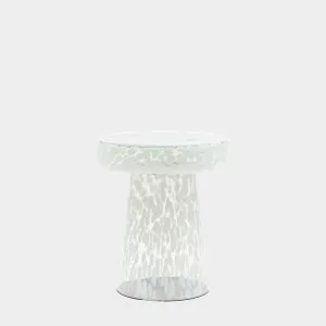 Murano Side Table White 395x395x465mm by Gallery Home, a Bedside Tables for sale on Style Sourcebook