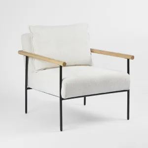 Liam Armchair Ivory & Natural by Gallery Home, a Chairs for sale on Style Sourcebook