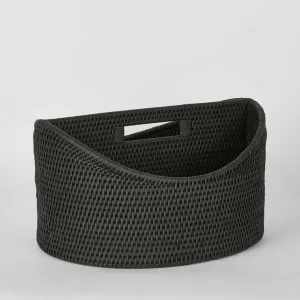 Paume Rattan Magazine Holder Black by Florabelle Living, a Baskets & Boxes for sale on Style Sourcebook