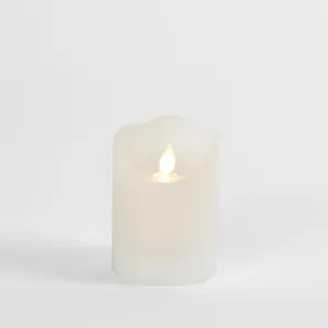 LED Battery Operated Wax Flameless Candle White 10cm by Florabelle Living, a Candles for sale on Style Sourcebook