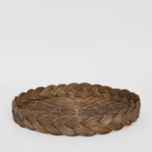 Twill Rattan Tray Brown by Florabelle Living, a Trays for sale on Style Sourcebook