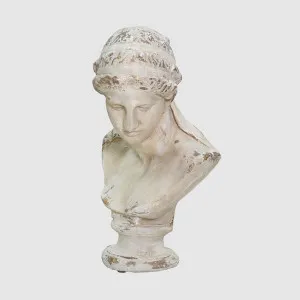 Classic Bust with Distressed Finish by Florabelle Living, a Statues & Ornaments for sale on Style Sourcebook