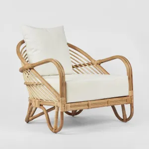 Alexis Armchair Natural/White Fabric by OneWorld Collection, a Chairs for sale on Style Sourcebook
