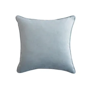 55cm Throw Cushion Light Blue Velvet by OneWorld Collection, a Cushions, Decorative Pillows for sale on Style Sourcebook