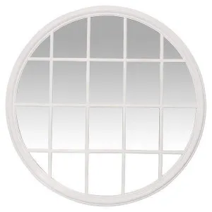 Hamptons Round Mirror 1.2x1.2m White by OneWorld Collection, a Mirrors for sale on Style Sourcebook