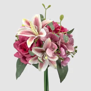 Rose Lily Bouquet Dark Pink by Florabelle Living, a Plants for sale on Style Sourcebook