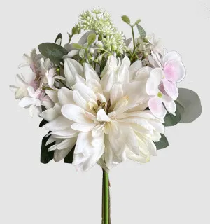 Dahlia Hydrangea Bouquet White by Florabelle Living, a Plants for sale on Style Sourcebook