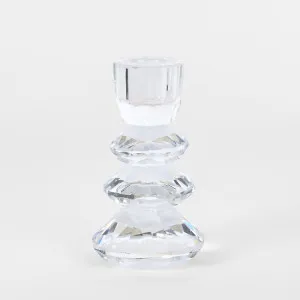 Lustre Glass Cut Candle Holder Clear by Vixen & Velvet, a Home Fragrances for sale on Style Sourcebook