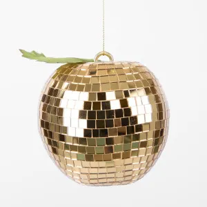 Disco Apple Decoration Large Gold by Vixen & Velvet, a Christmas for sale on Style Sourcebook