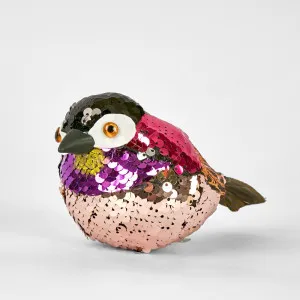 Jasper Clip on Sequin Bird Fuchsia by Vixen & Velvet, a Christmas for sale on Style Sourcebook