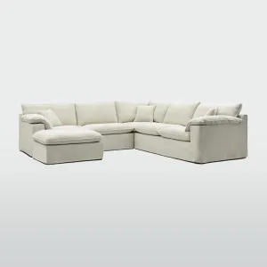 Norfolk 5 Seater Modular with Chaise (Reversible) Beige by OneWorld Collection, a Sofas for sale on Style Sourcebook