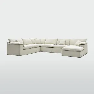 Norfolk 6 Seater Modular with Chaise (Reversible) Beige by OneWorld Collection, a Sofas for sale on Style Sourcebook