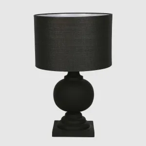 Coach Table Lamp Black With Black Shade by Emac & Lawton, a Table & Bedside Lamps for sale on Style Sourcebook