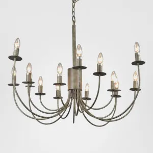16 Arm Taupe Iron Chandelier 16 Lights by OneWorld Collection, a Chandeliers for sale on Style Sourcebook