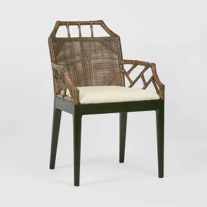 Baker Dining Chair with arms Soil Brown by OneWorld Collection, a Dining Chairs for sale on Style Sourcebook