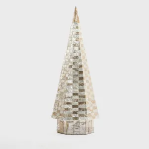 Capiz Check Cone Tree Gold by Vixen & Velvet, a Christmas for sale on Style Sourcebook