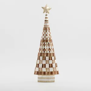 Checker Capiz Cone Tree Brown by Vixen & Velvet, a Christmas for sale on Style Sourcebook