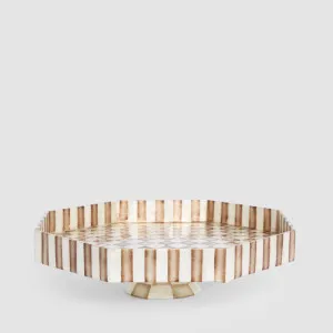Brown Check Capiz Cake Stand Lge by Vixen & Velvet, a Christmas for sale on Style Sourcebook