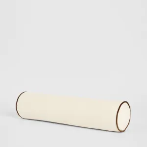 Avoca Bolster Cushion Ivory with Chocolate Piping by OneWorld Collection, a Cushions, Decorative Pillows for sale on Style Sourcebook