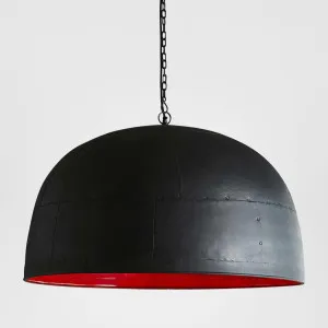 Noir Ceiling Pendant Large Black with Red Interior by Zaffero, a Pendant Lighting for sale on Style Sourcebook