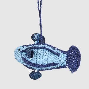 Handmade Crochet Fish Decoration Blue by Vixen & Velvet, a Christmas for sale on Style Sourcebook
