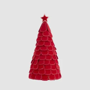 Scallop Leaf Cone Tree Red Large by Vixen & Velvet, a Christmas for sale on Style Sourcebook
