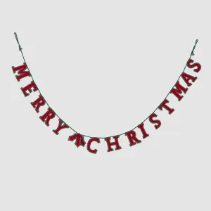 Merry Christmas Garland Red by Vixen & Velvet, a Christmas for sale on Style Sourcebook