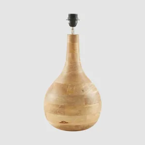 Sarod Turned Wood Table Lamp Dark Natural by Zaffero, a Table & Bedside Lamps for sale on Style Sourcebook