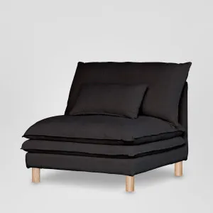 Aura Single Seater Sofa With Cover Charcoal by MRD Home, a Sofas for sale on Style Sourcebook