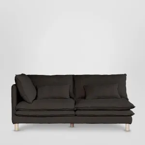 Aura 2str Left Arm Sofa Base with Cover Charcoal by MRD Home, a Sofas for sale on Style Sourcebook