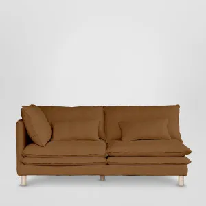 Aura 2str Left Arm Sofa Base with Cover Brown by MRD Home, a Sofas for sale on Style Sourcebook