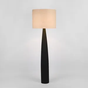 Samson Floor Lamp Base Black with Natural Shade by MRD Home, a Floor Lamps for sale on Style Sourcebook
