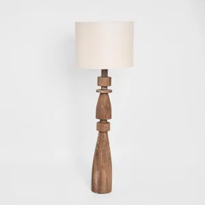 Magnus Wood Floor Lamp Saddle Base with Natural Shade by MRD Home, a Floor Lamps for sale on Style Sourcebook